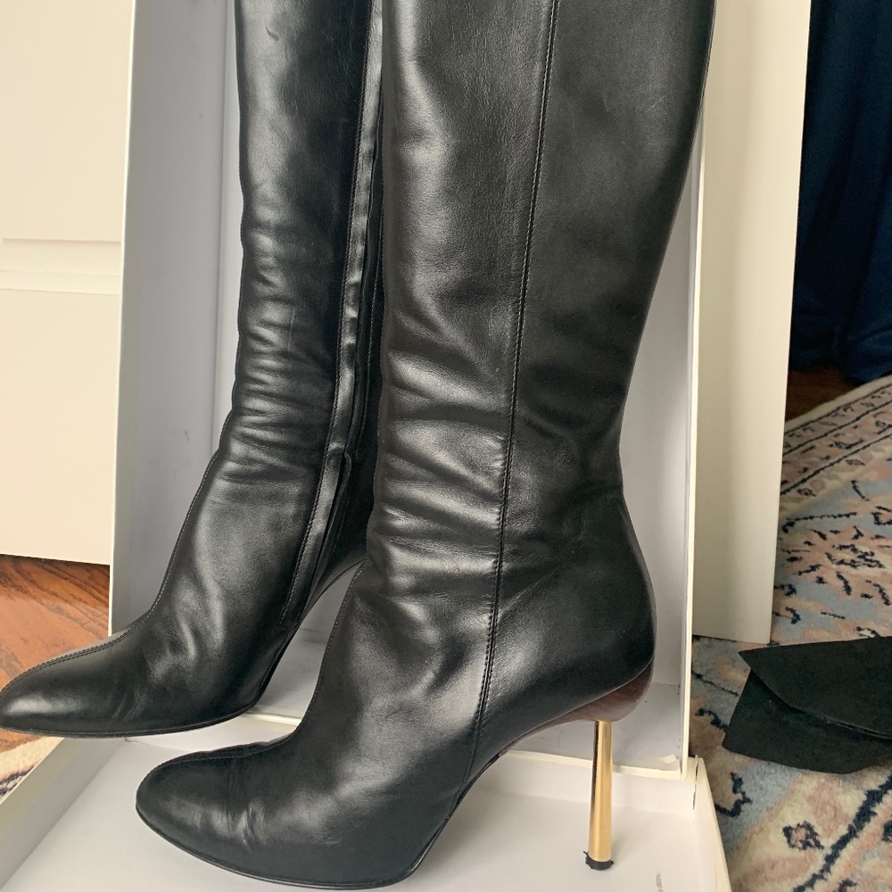 Gianni Versace Stivale in Vitello Black Boots